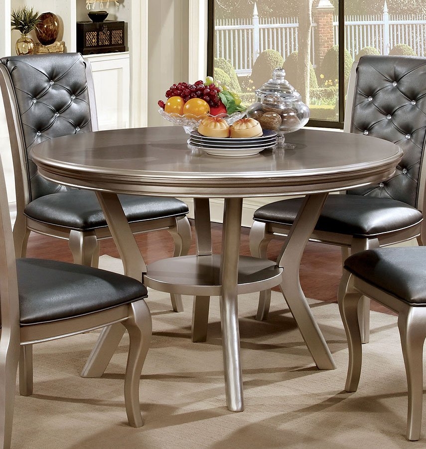 Amina Wood Round Dining Set