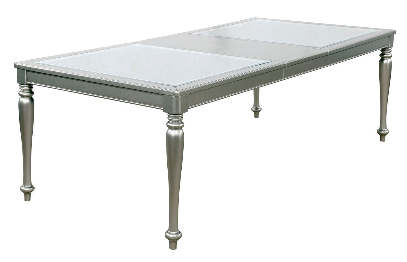 Sarina Glass/Wood Rectangular Dining Set
