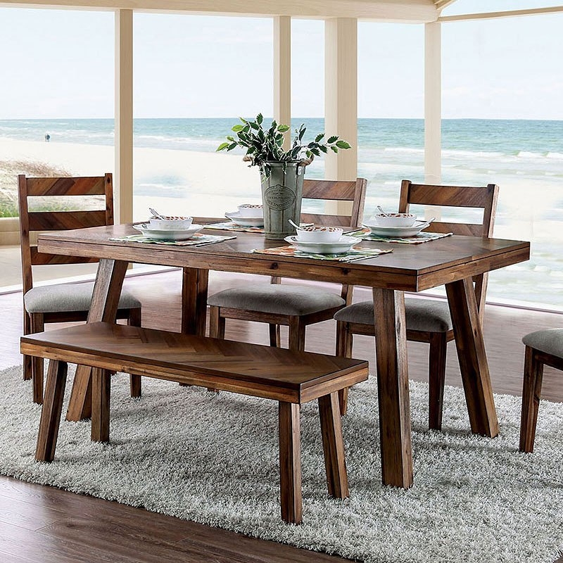 Signe Wood Rectangular Dining Set