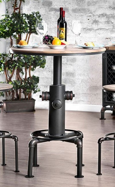 Foskey Metal Round Bar Table