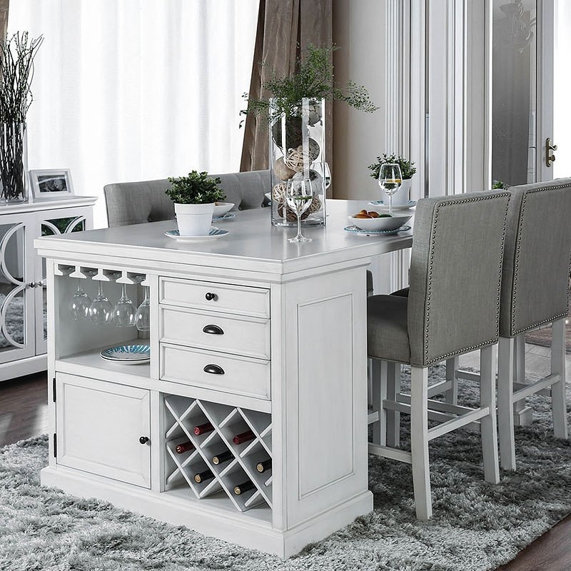 Sutton Wood Storage Counter Height Dining Set