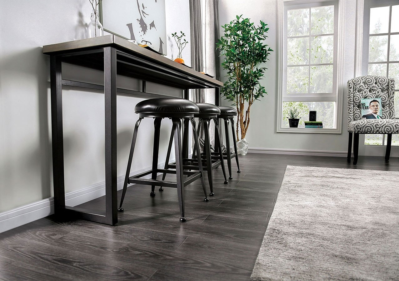 Mullins 4-Piece Leatherette/Wood/Metal Dining Set
