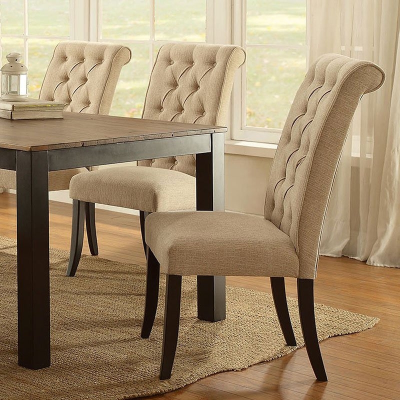 Marshall Fabric/Wood Dining Side Chair, Set of 2