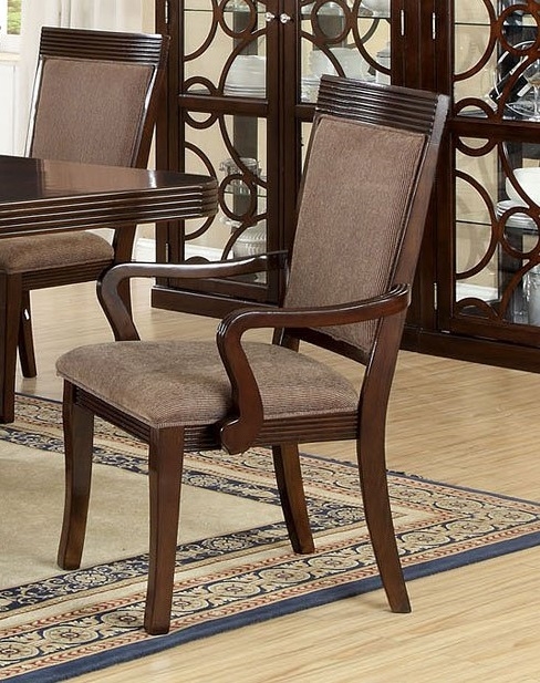 Woodmont Fabric/Wood Dining Arm Chair, Set of 2