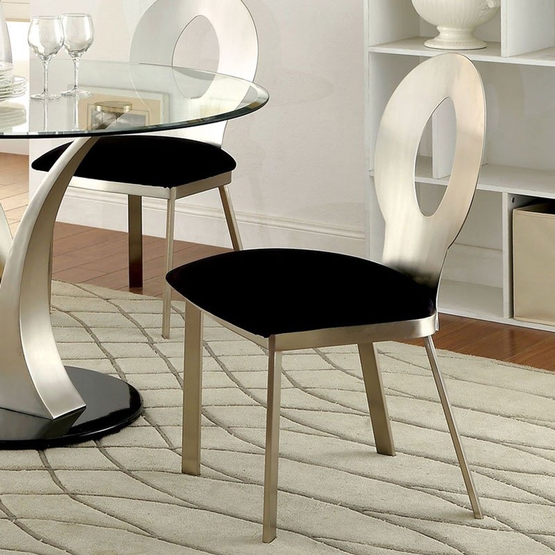 Valo Glass/Metal Round Dining Set