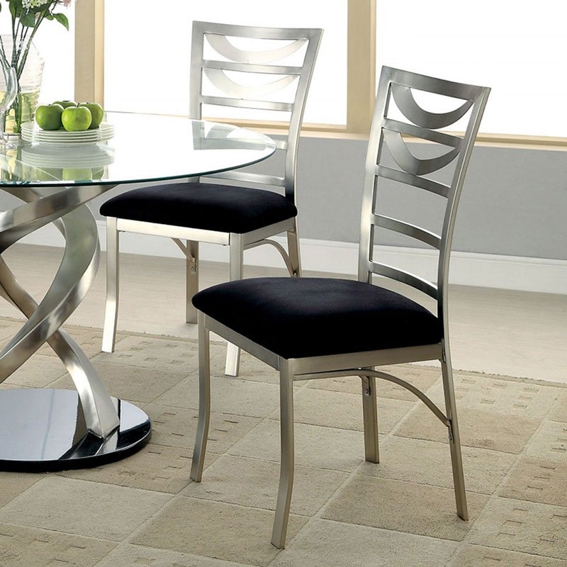 Roxo Fabric/Metal Dining Side Chair, Set of 2