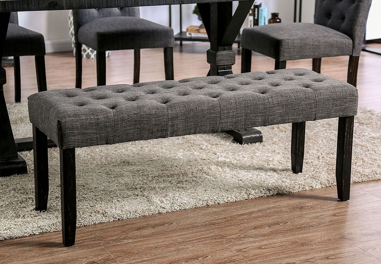 Alfred Fabric/Wood Dining Bench