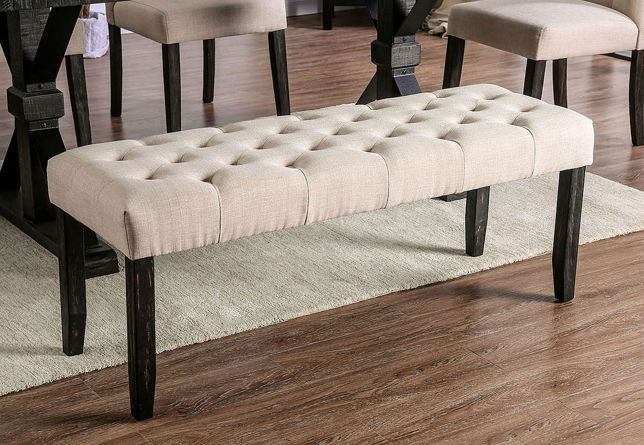 Alfred Fabric/Wood Dining Bench