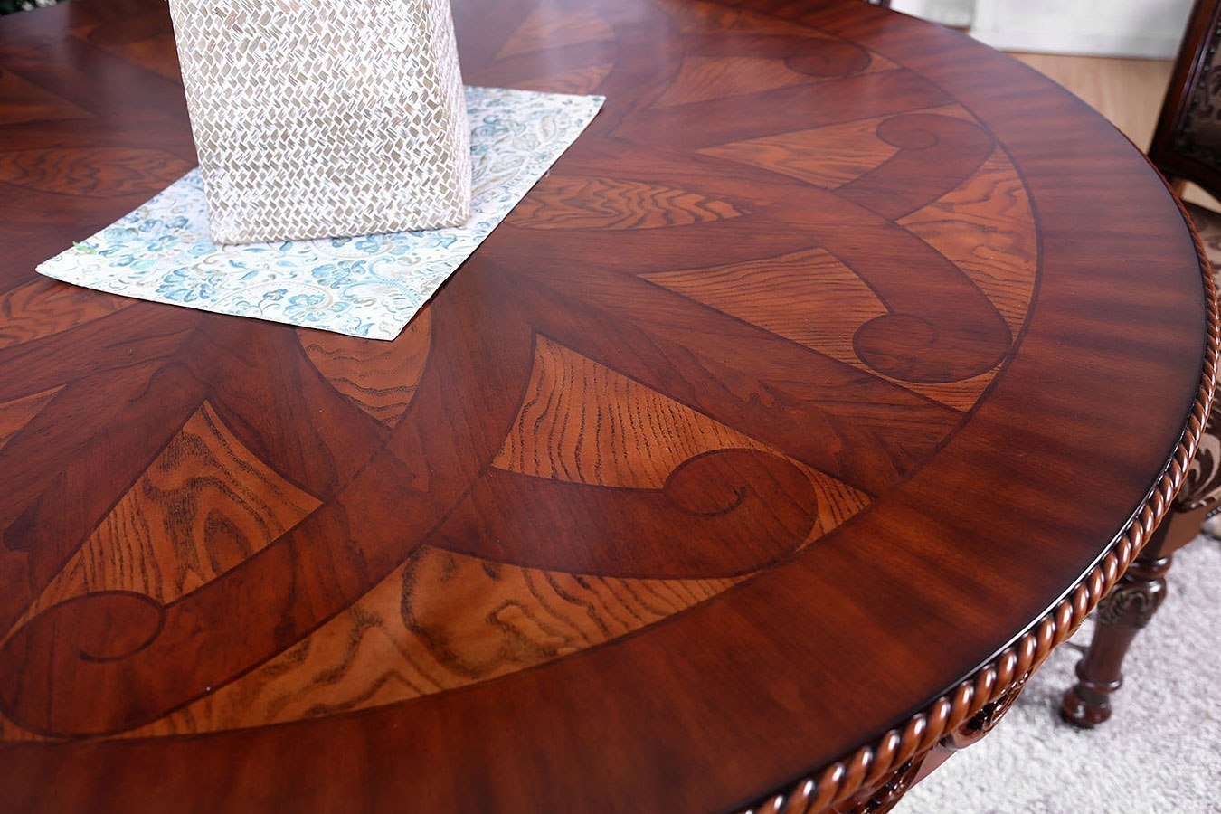 Lucie Wood Round Dining Table