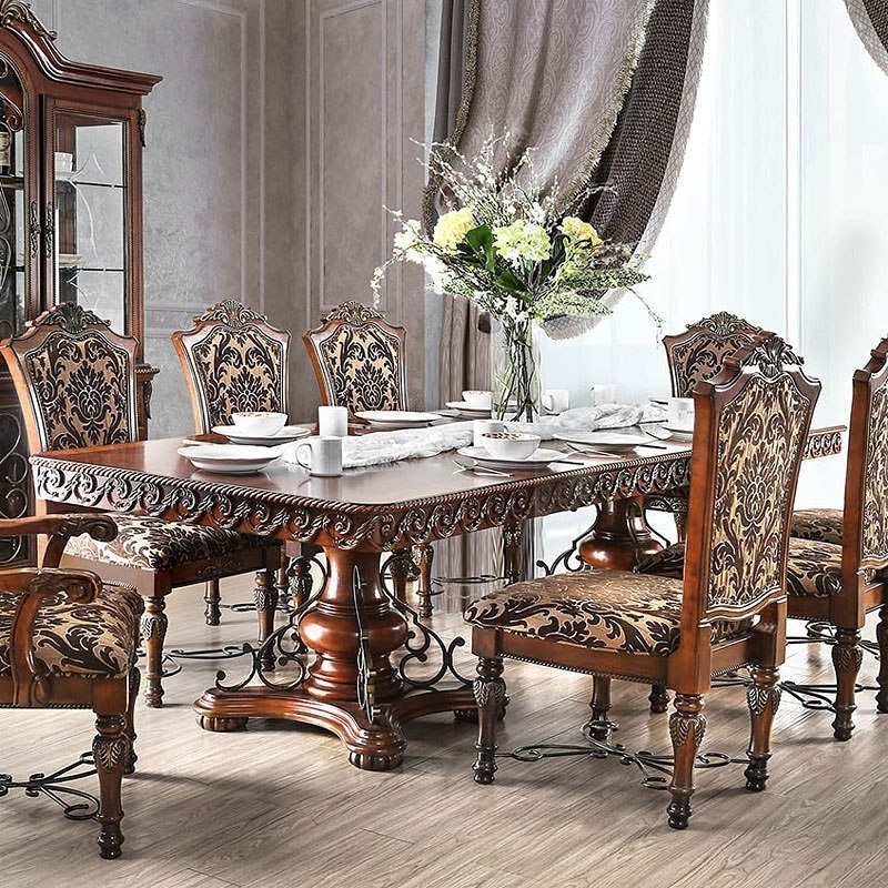 Lucie Brown Cherry Dining Table And Chair