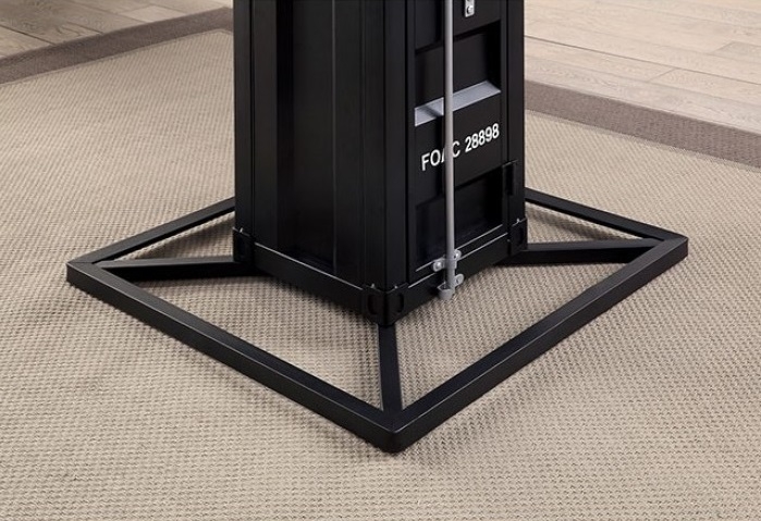 Dicarda Wood/Metal Square Storage Counter Set