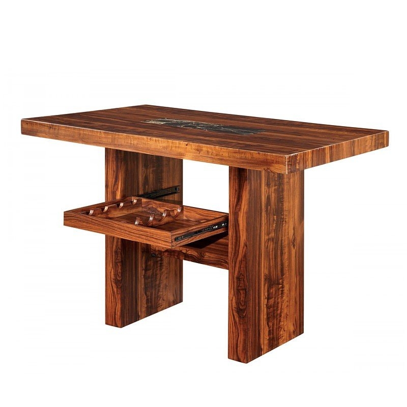 Bonneville Faux Marble/Wood Counter Height Dining Set w/Wine Storage