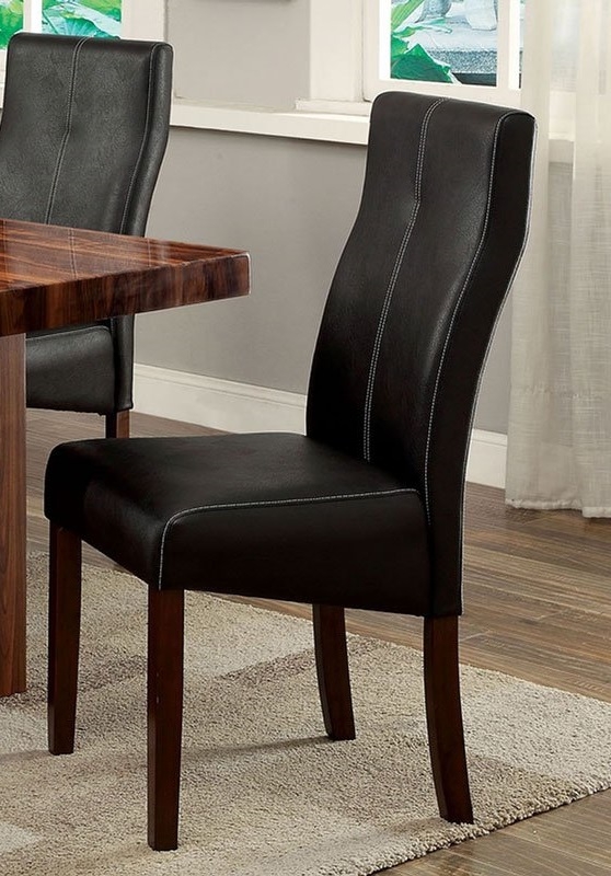 Bonneville Leatherette/Wood Dining Side Chair, Set of 2