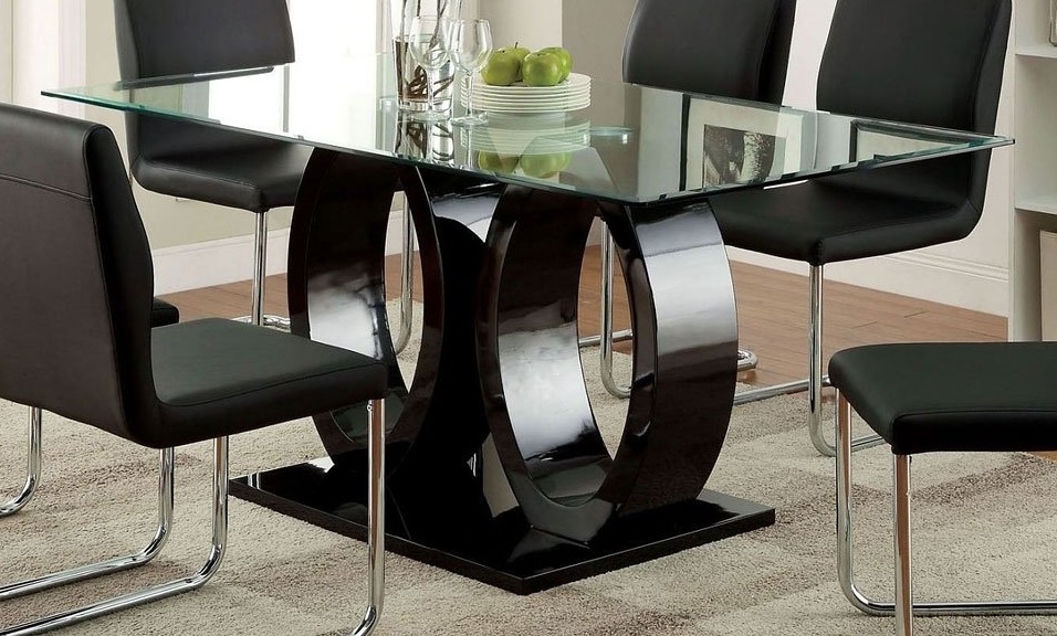 Lodia I Glass Rectangular Dining Set