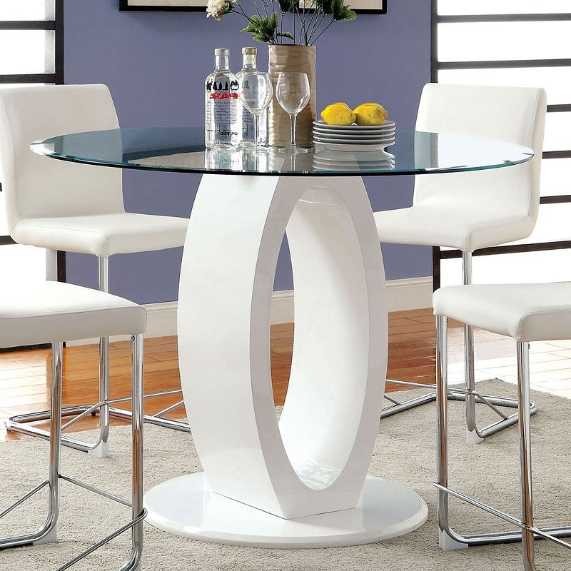 Lodia II Glass Counter Height Set