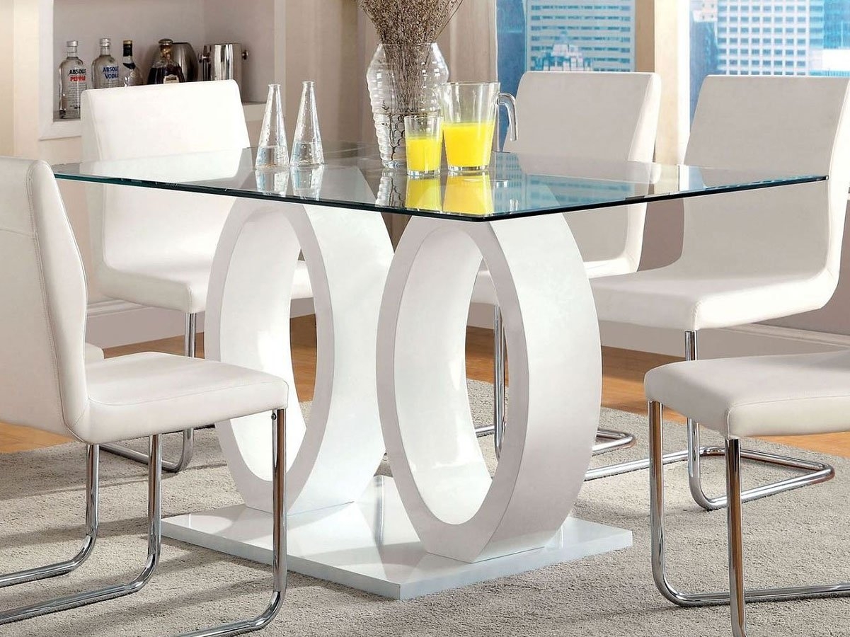 Lodia I Glass Rectangular Dining Set