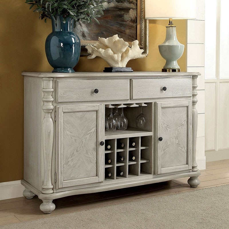 Siobhan Wood Server w/2 Doors, 2 Drawers & Wine Storage