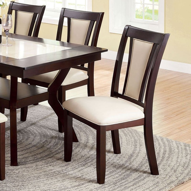 Brent Wood/Faux Marble Dining Set