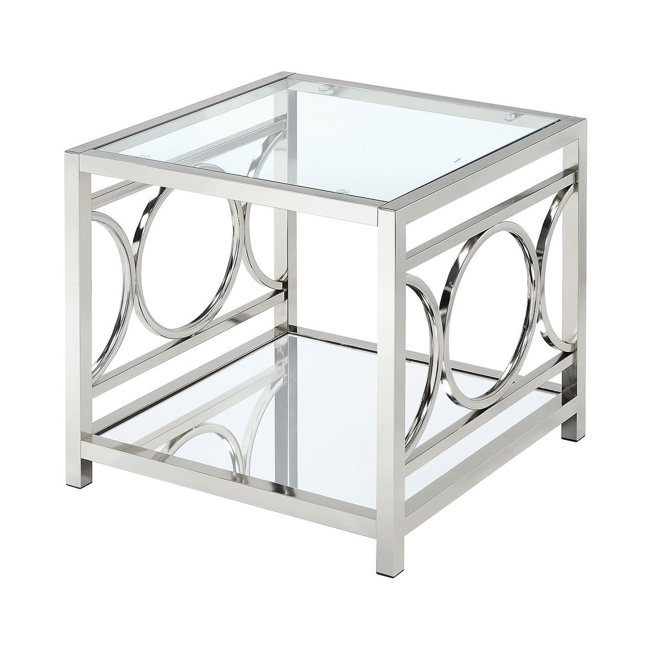 Rylee Glass/Metal Storage Coffee Table Set