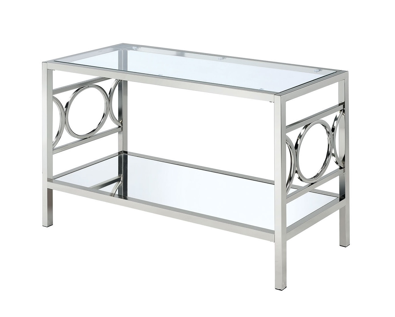Rylee Glass/Metal Storage Coffee Table Set