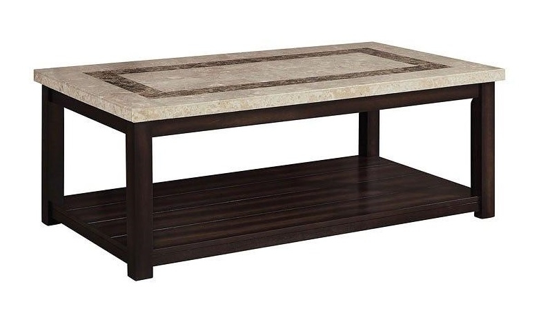 Rosetta Faux Marble/Wood Storage Coffee Table Set