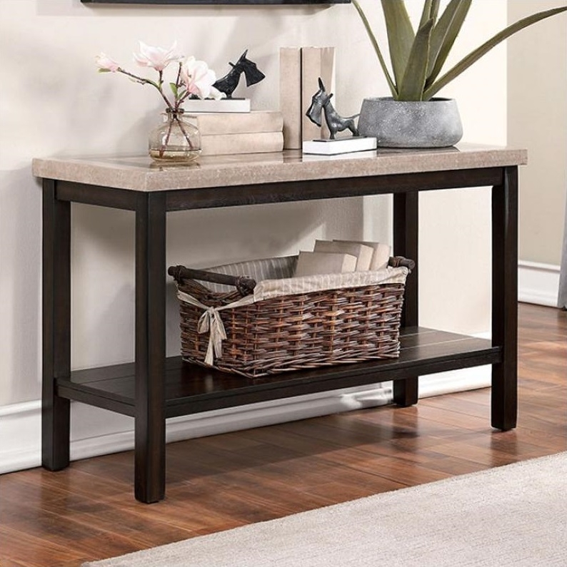 Rosetta Faux Marble/Wood Storage Coffee Table Set