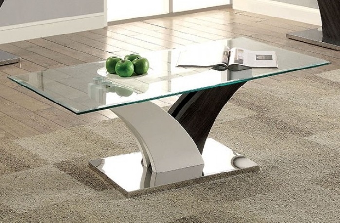 Sloane Glass/Steel Coffee Table Set