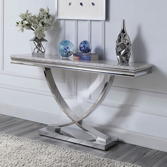 Wettingen Faux Marble/Steel Coffee Table Set
