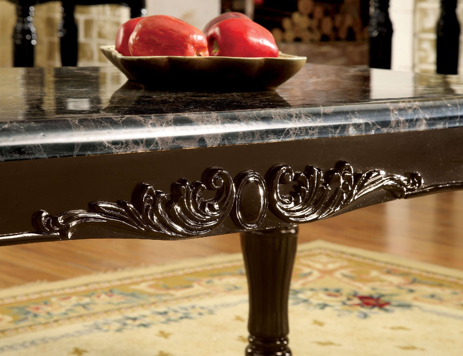 Brampton Faux Marble/Wood/Wood Veneer 3pc Table Set
