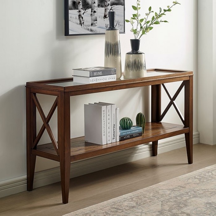 Izar Glass/Wood Storage Coffee Table Set