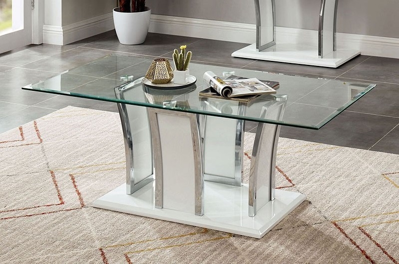 Staten Glass/Metal Coffee Table