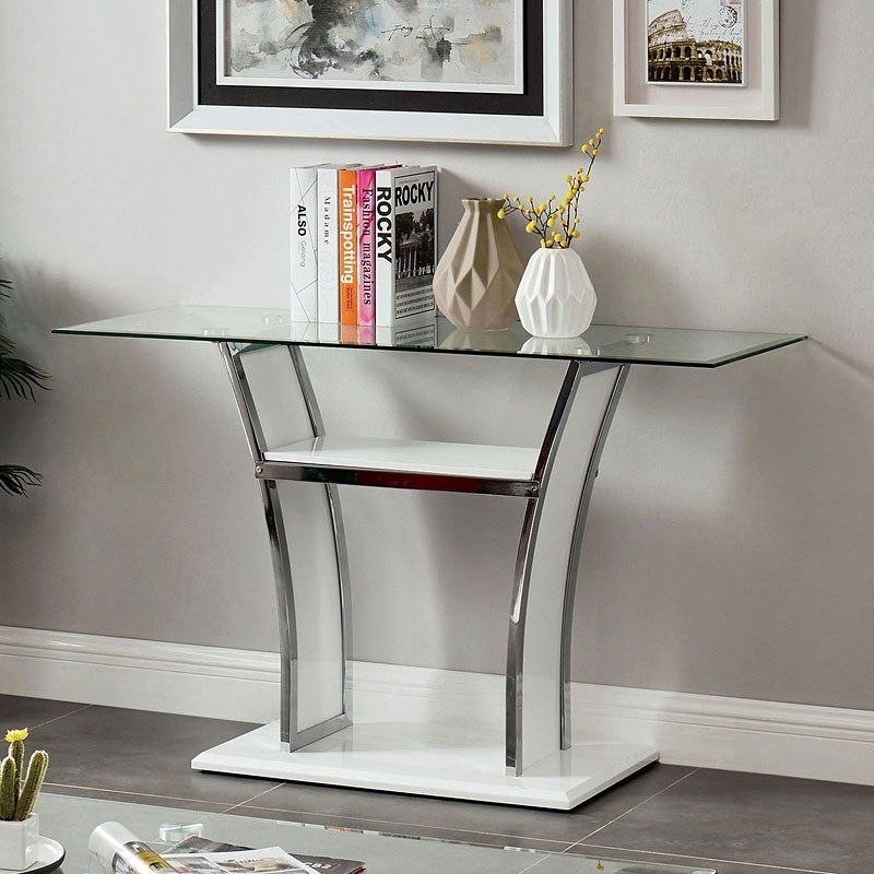 Staten Glass/Metal Coffee Table Set