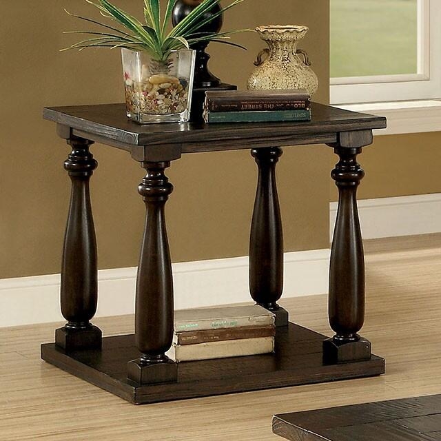 Luan Wood Storage End Table