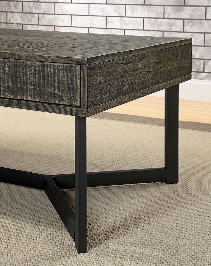 Veblen Wood/Metal Storage Coffee Table Set