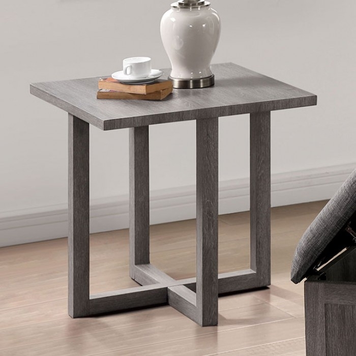 Radnor Fabric/Paper Square Coffee Table Set w/4 Storage Ottomans