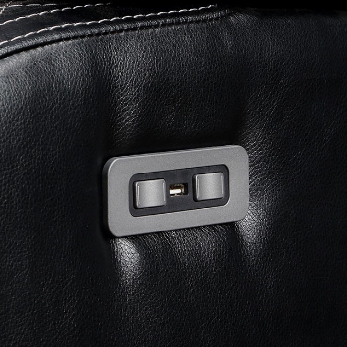 Lubeck Leatherette Power Reclining Loveseat