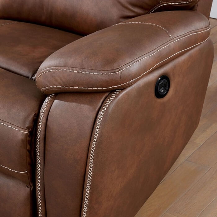 Erfurt Leatherette L-Shape Power Reclining Sectional Sofa