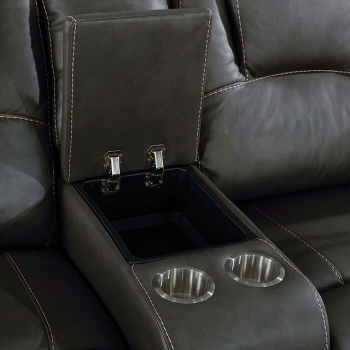 Erfurt Leatherette L-Shape Power Reclining Sectional Sofa