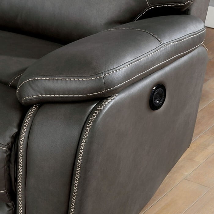 Erfurt Leatherette L-Shape Power Reclining Sectional Sofa