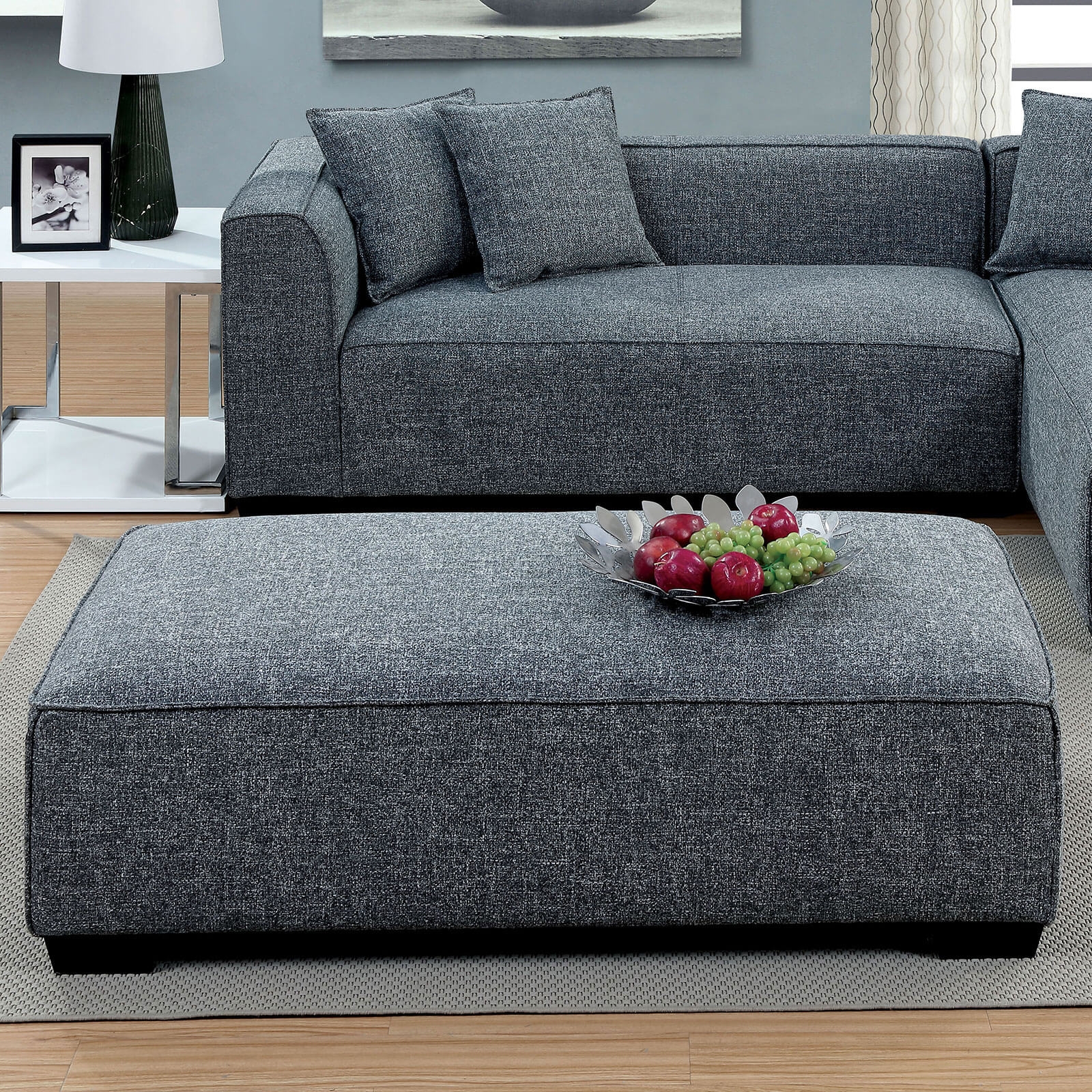Jaylene Fabric Rectangular Ottoman