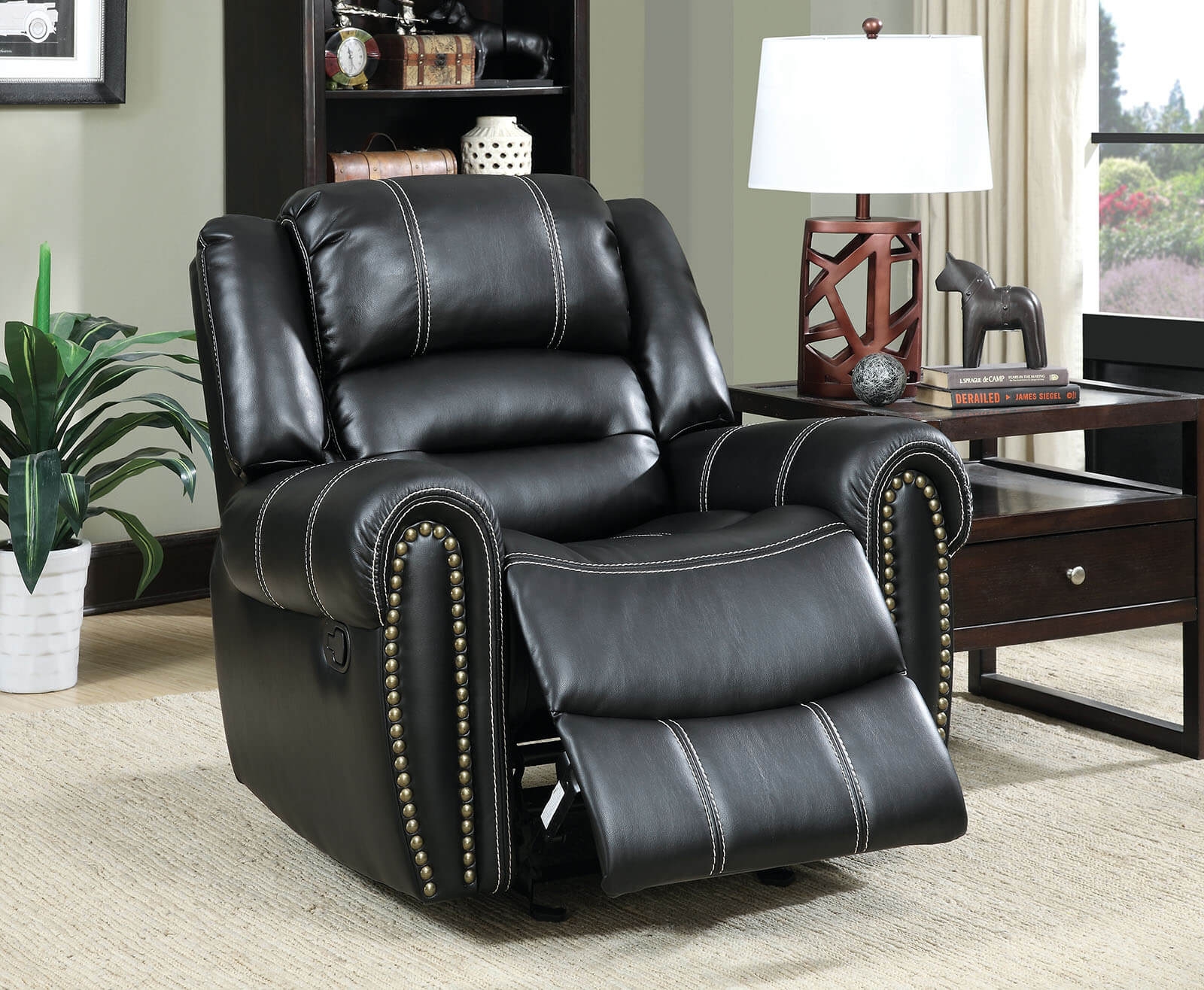 Frederick Leatherette Glider Recliner