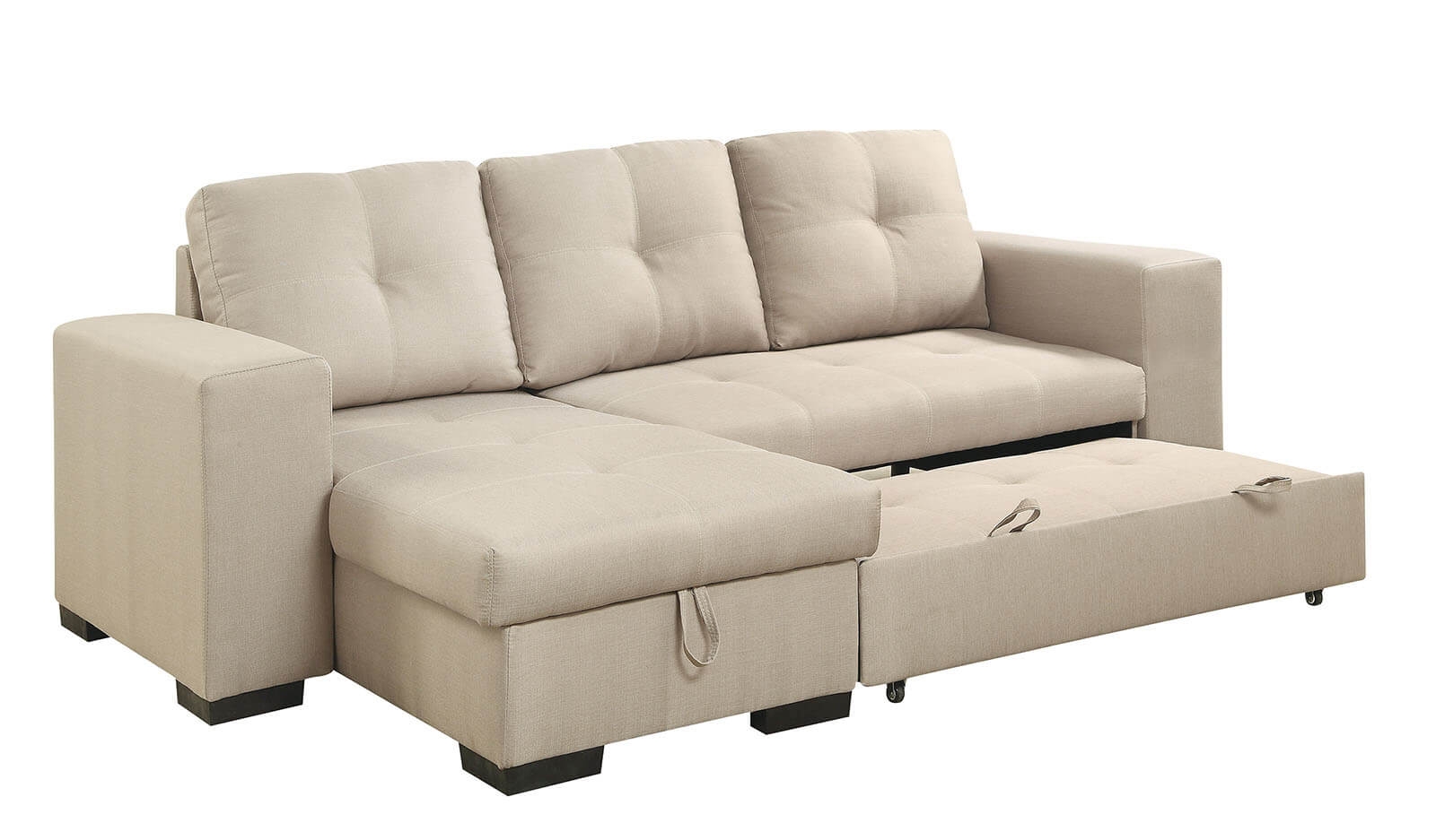 Denton L-Shape Reversible Sleeper Storage Sectional Sofa
