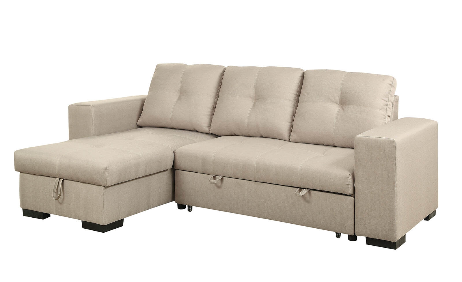 Denton L-Shape Reversible Sleeper Storage Sectional Sofa