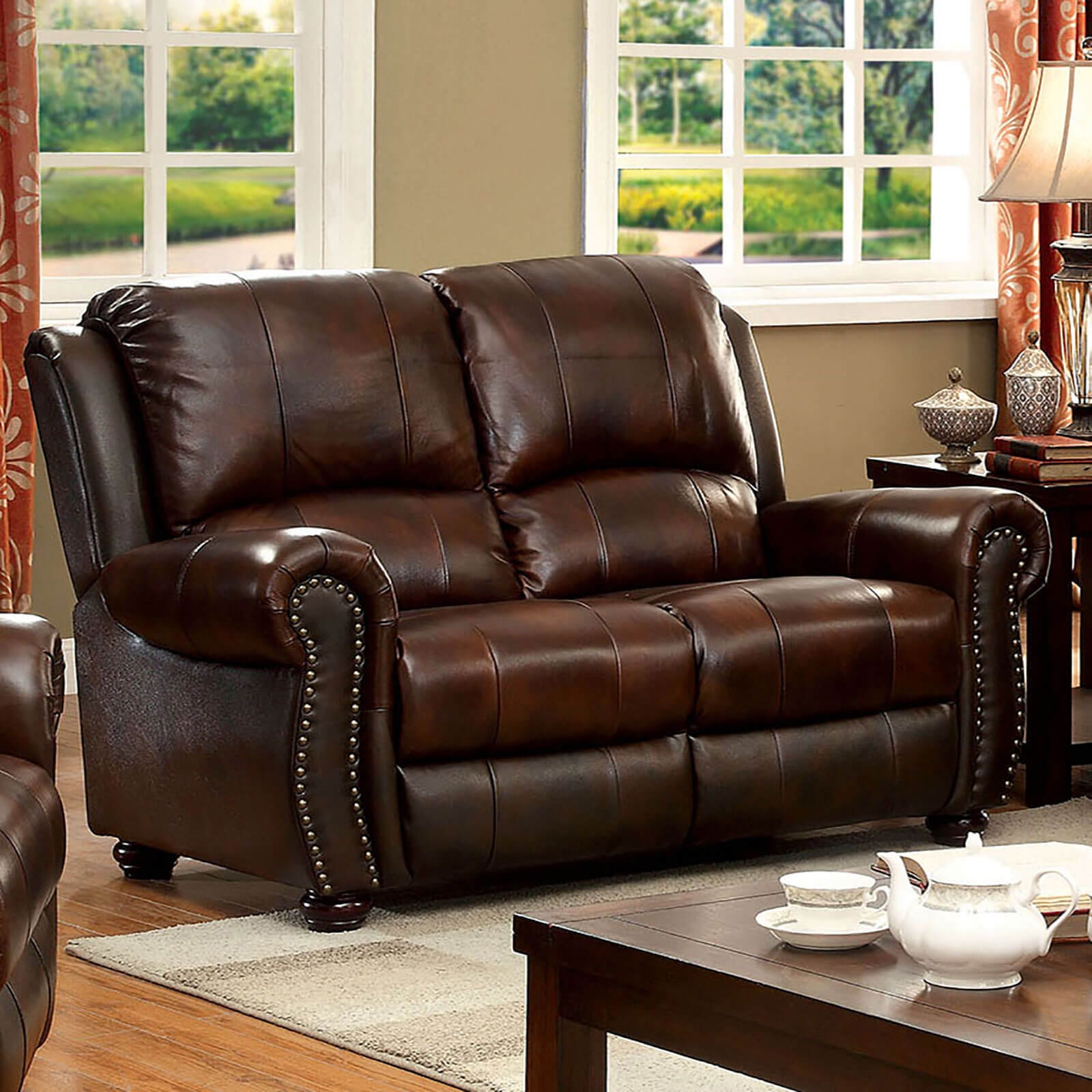 Turton Top Grain Leather Match Living Room Set