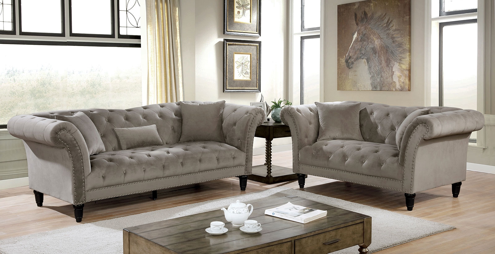Louella Fabric Living Room Set