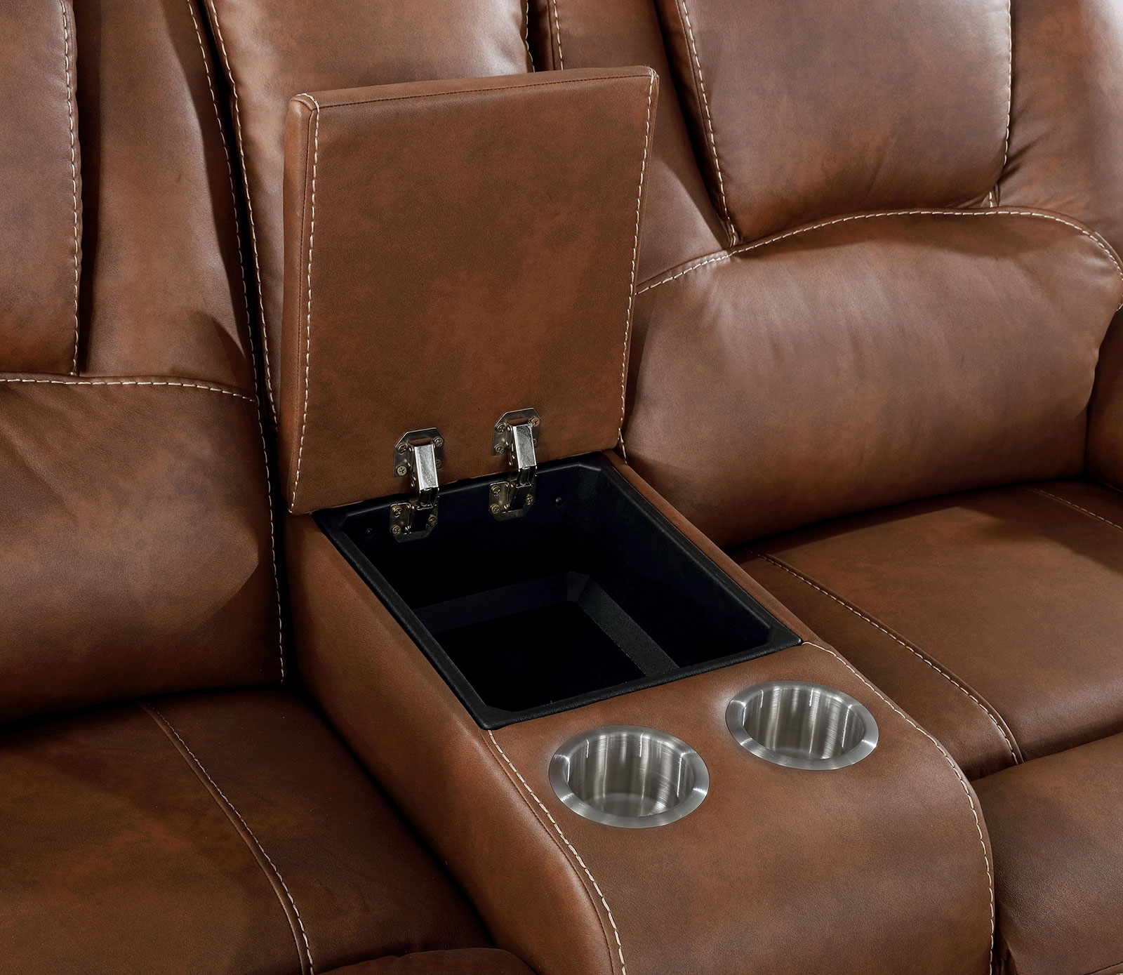 Ffion Leatherette Power Reclining Loveseat