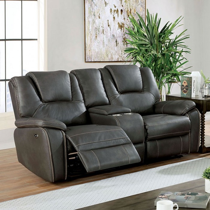 Ffion Leatherette Power Reclining Loveseat