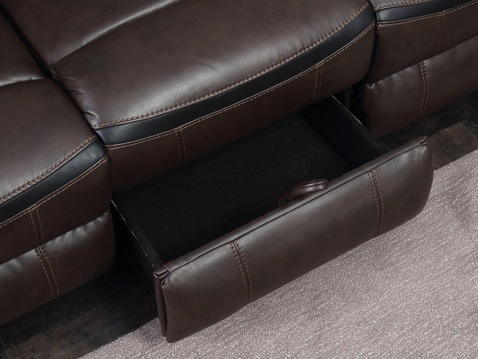 Chenai Leatherette Reclining Sofa