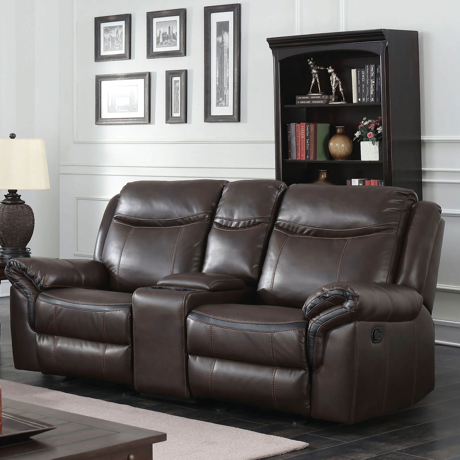Chenai Leatherette Reclining Loveseat