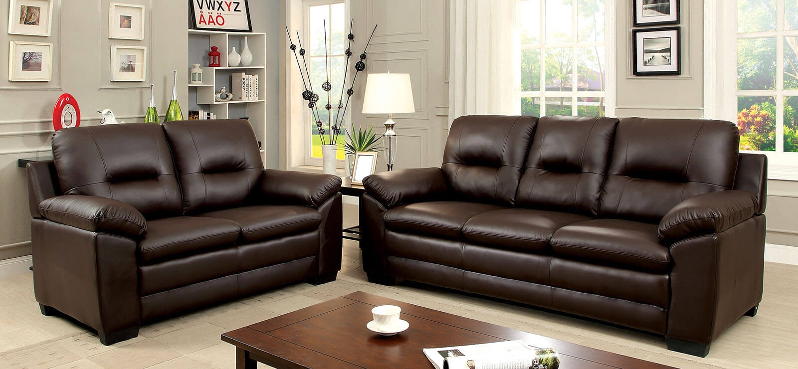 Parma Leatherette Living Room Set